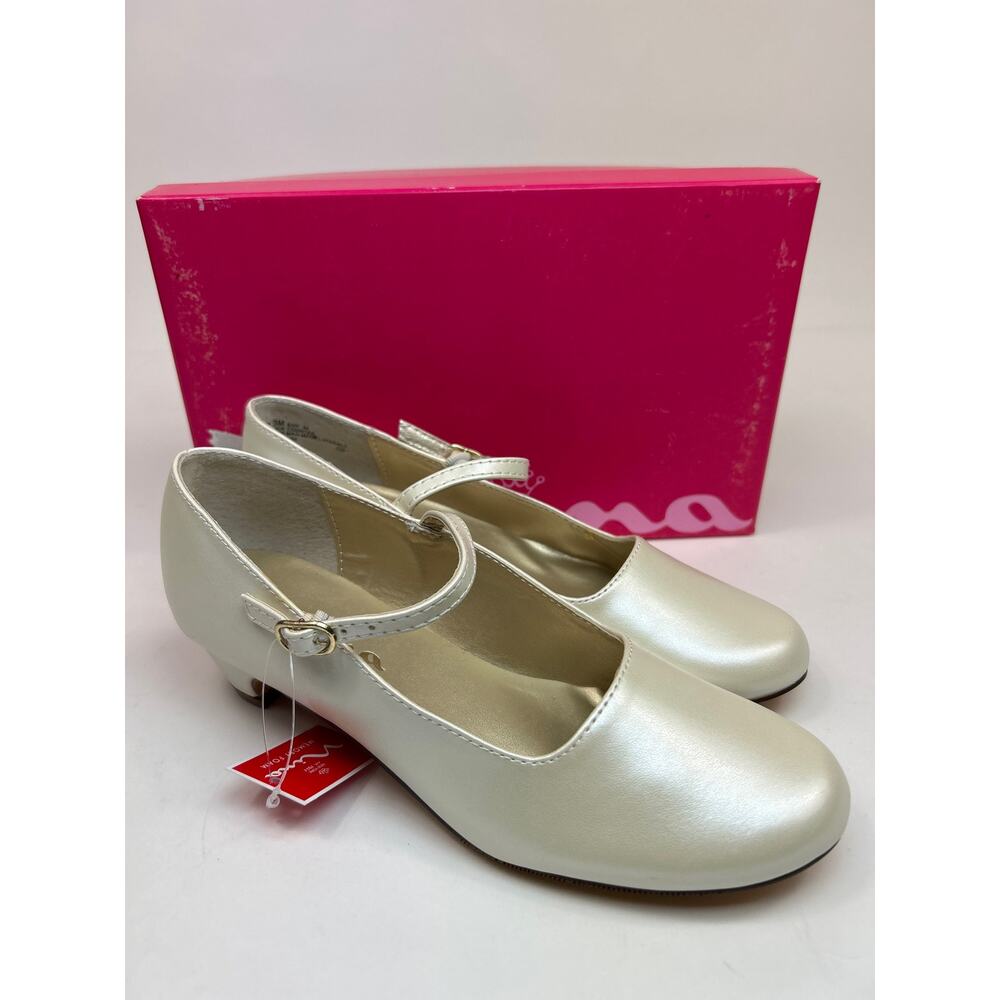 Nina Seeley Bone Pearlize Mini Heels Size 3 M